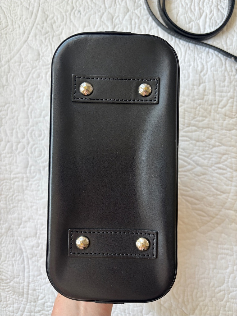 Louis Vuitton Black Epi Alma BB with Strap and Dust Bag - Picture 6 of 14